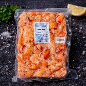 Carne de Jaiba, desmenuzada, cocida, lista para disfrutar